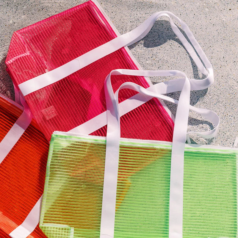 Neon Mesh Beach Tote & Pouch – Monograms off Madison