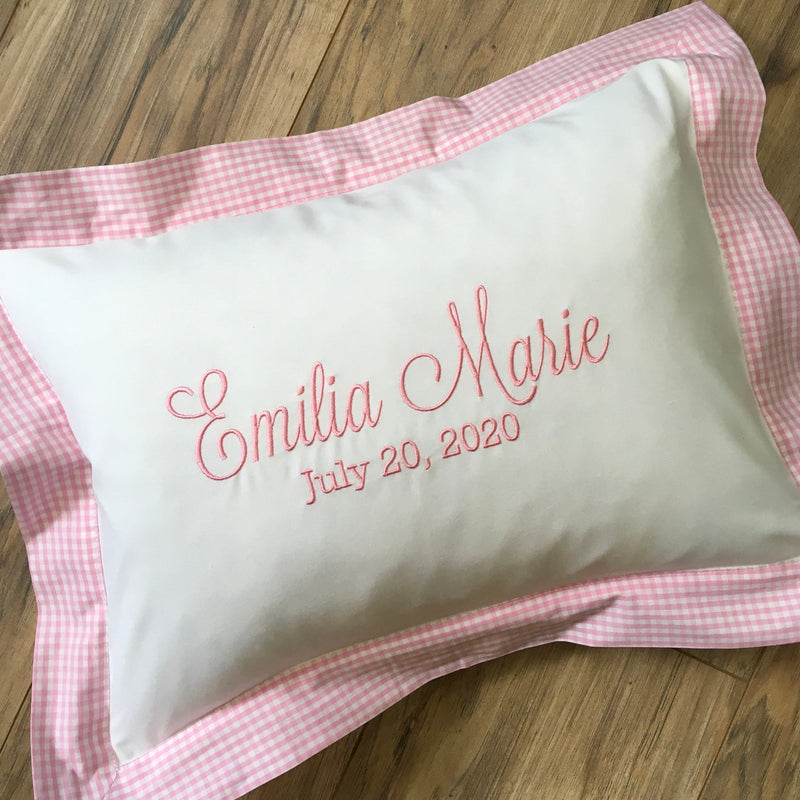 Gingham Boudoir Pillow