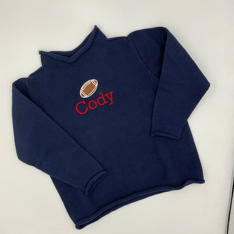 Cotton Rollneck Sweater NAVY