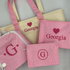 Rain or Shine Tote - Pink Gingham Trim