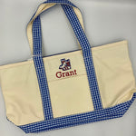 Rain or Shine Tote - Royal Gingham Trim