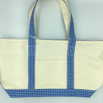 Rain or Shine Tote - Royal Gingham Trim