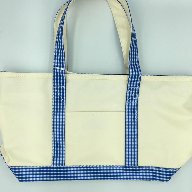 Rain or Shine Medium Tote - Royal Gingham Trim