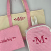 Rain or Shine Tote - Pink Gingham Trim