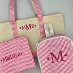 Rain or Shine Tote - Pink Gingham Trim