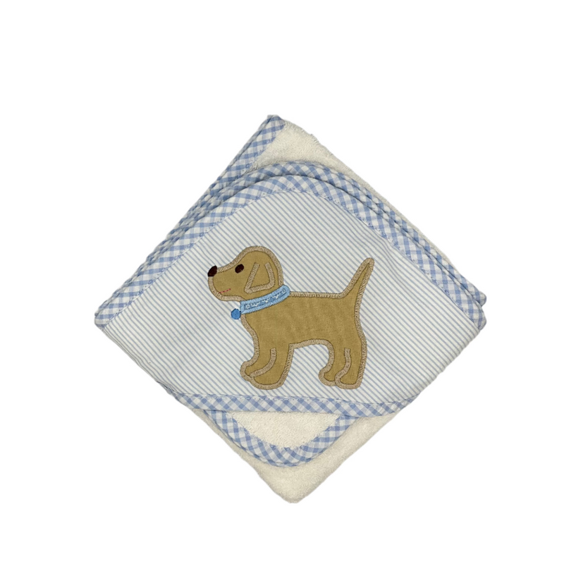 Hooded Towel - Blue Lab Puppy