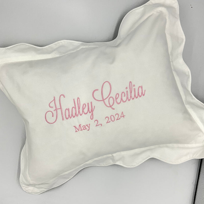 Scallop Edge Boudoir Pillow