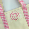 Rain or Shine Medium Tote - Pink Gingham Trim