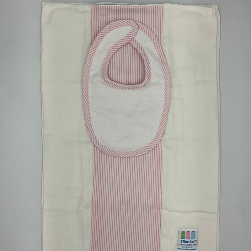 Seersucker Burp & Bib Set