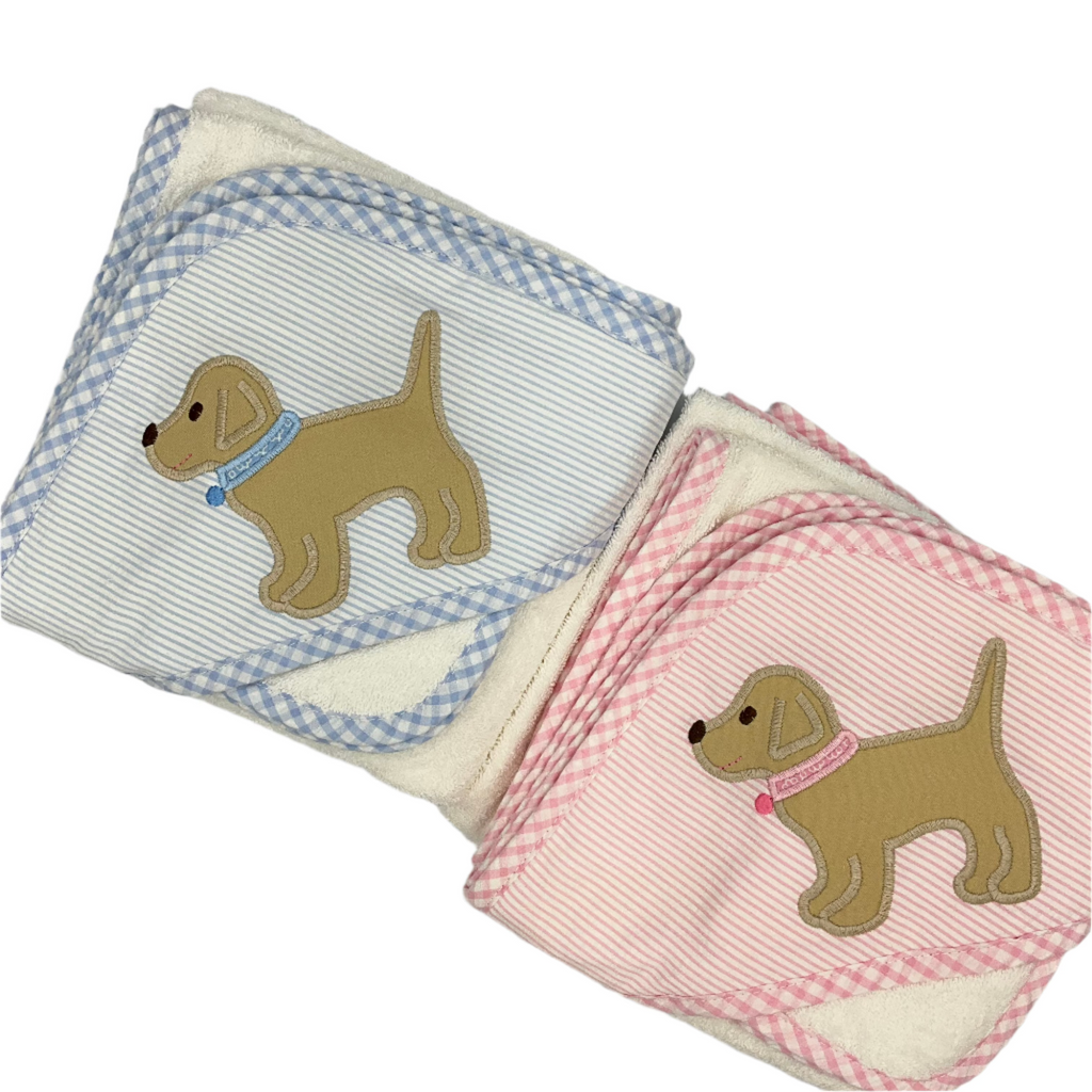 Hooded Towel - Blue Lab Puppy