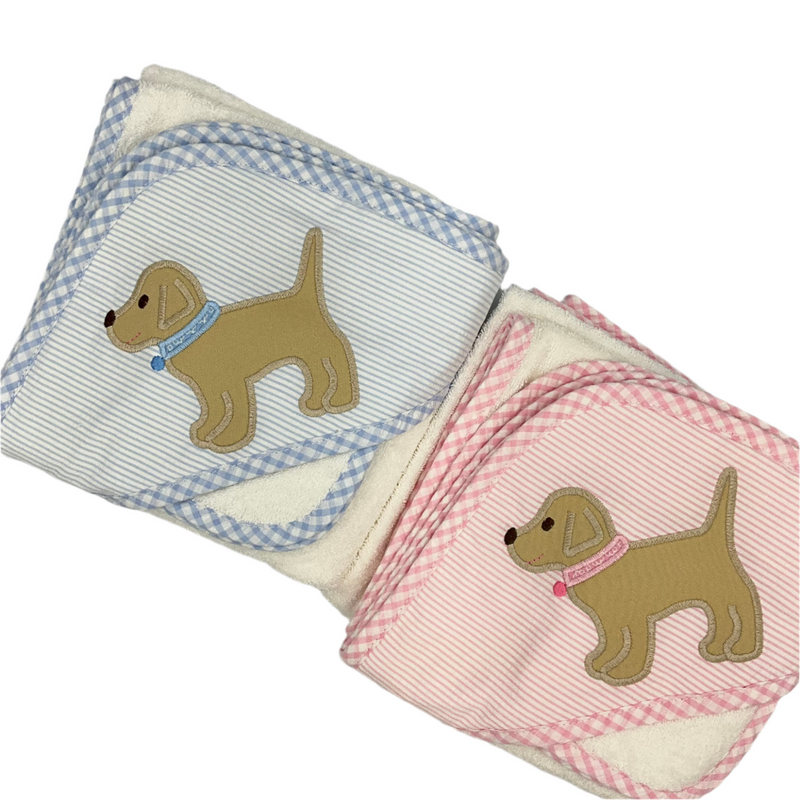 Hooded Towel - Blue Lab Puppy