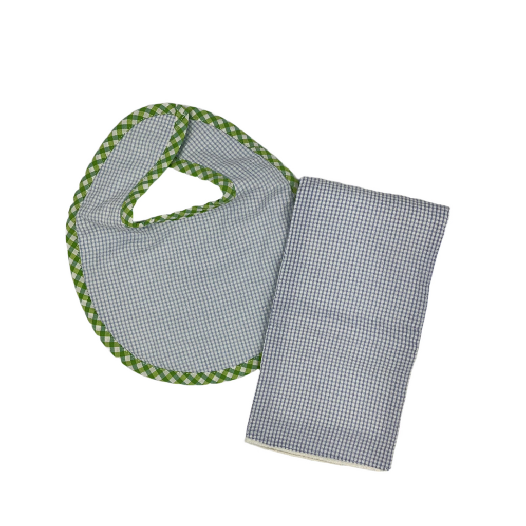 Chatham Check Burp & Bib Set
