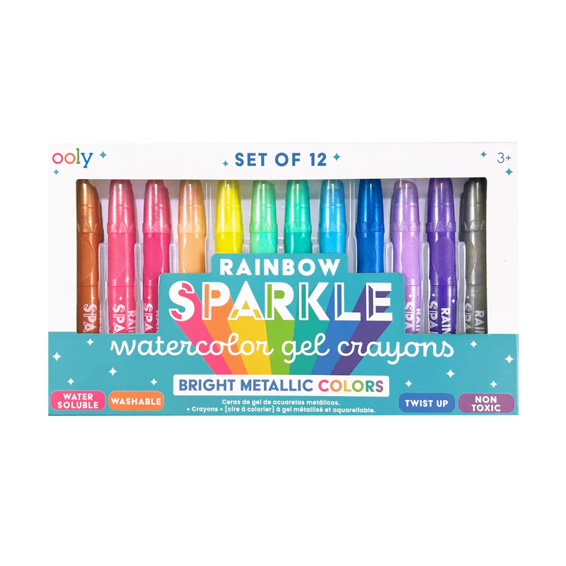 Rainbow Sparkle Watercolor Gel Crayons