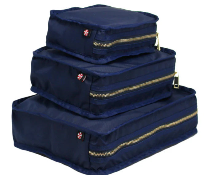 Navy Nylon Packing Cubes