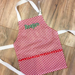 Red Check Kids Apron