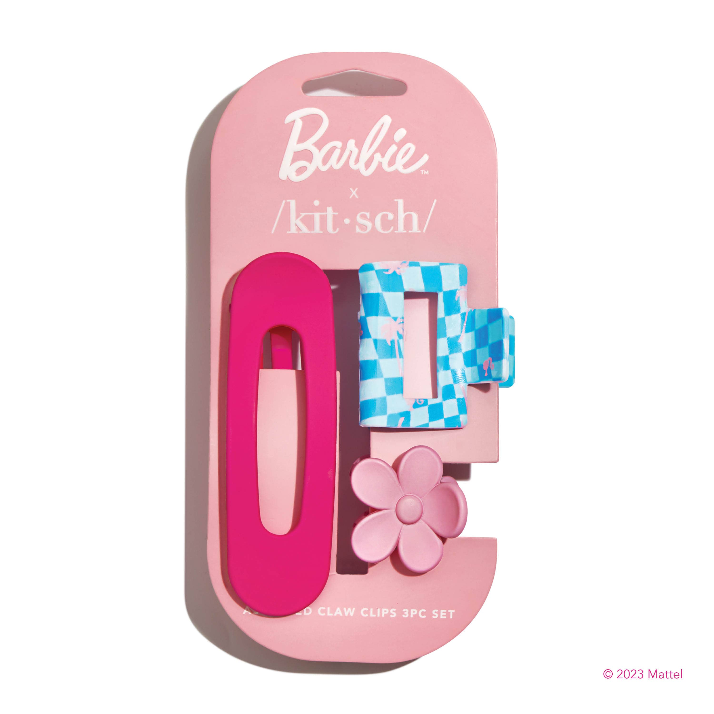 Barbie × Kitsch コラボ ヘアクリップ ３点セット Barbie x kitsch Assorted Claw Clip Set – Monograms off Madison