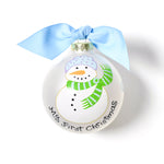 First Christmas Ornament - Blue Snowman
