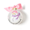 First Christmas Ornament - Pink Snowman