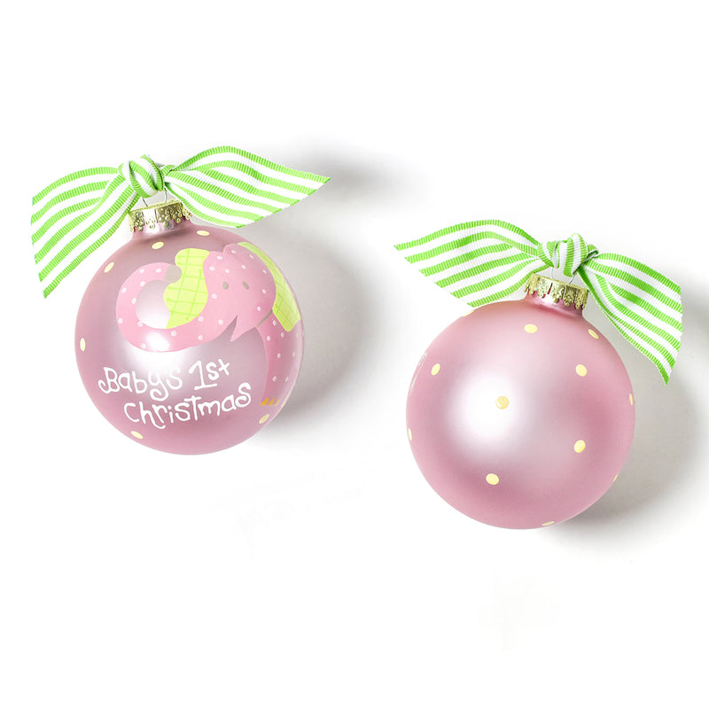 First Christmas Ornament - Pink Elephant