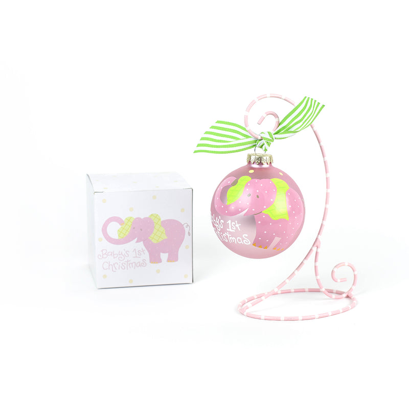 First Christmas Ornament - Pink Elephant