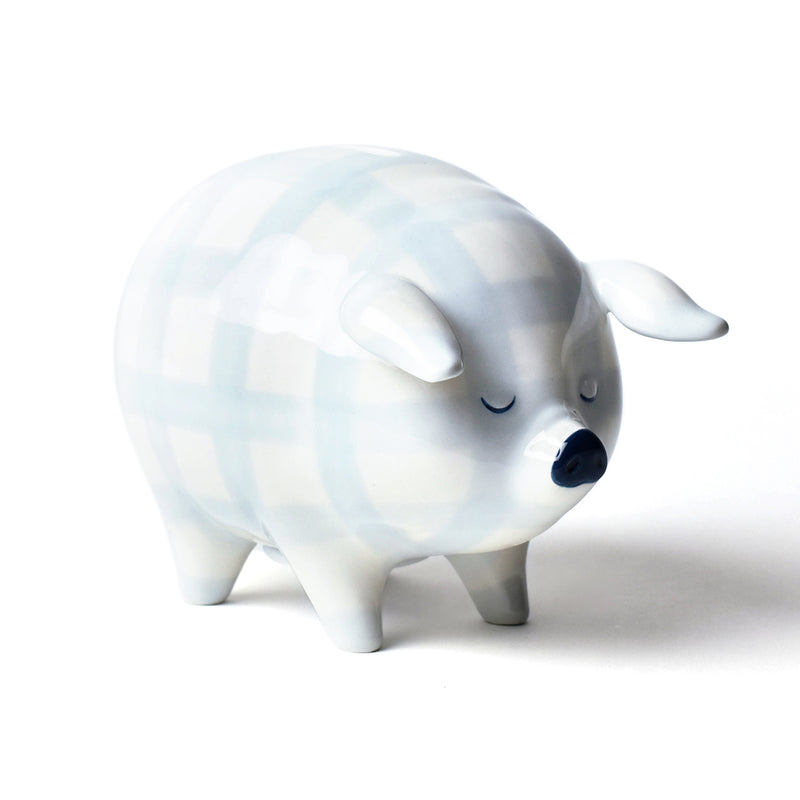 Gingham Piggy Bank