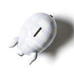 Gingham Piggy Bank