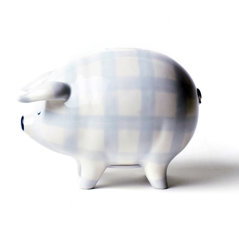 Gingham Piggy Bank