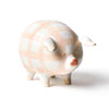 Gingham Piggy Bank