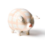 Gingham Piggy Bank