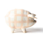Gingham Piggy Bank