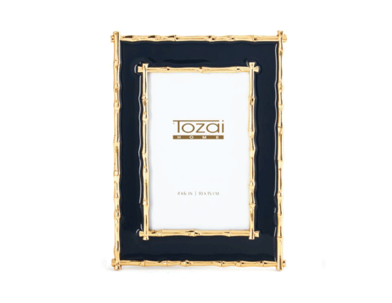 Gold Bamboo Border Photo Frame - Vertical