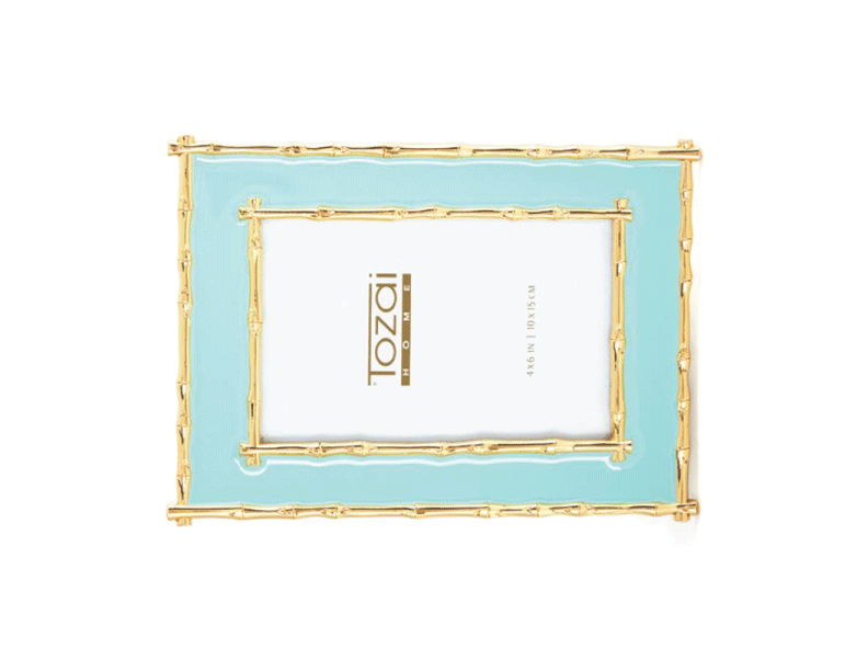 Gold Bamboo Border Photo Frame - Horizontal