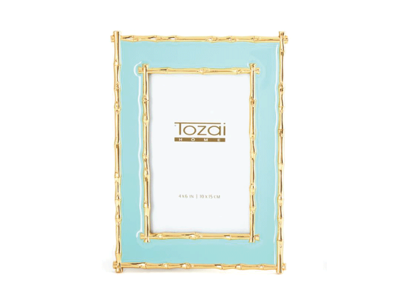 Gold Bamboo Border Photo Frame - Vertical