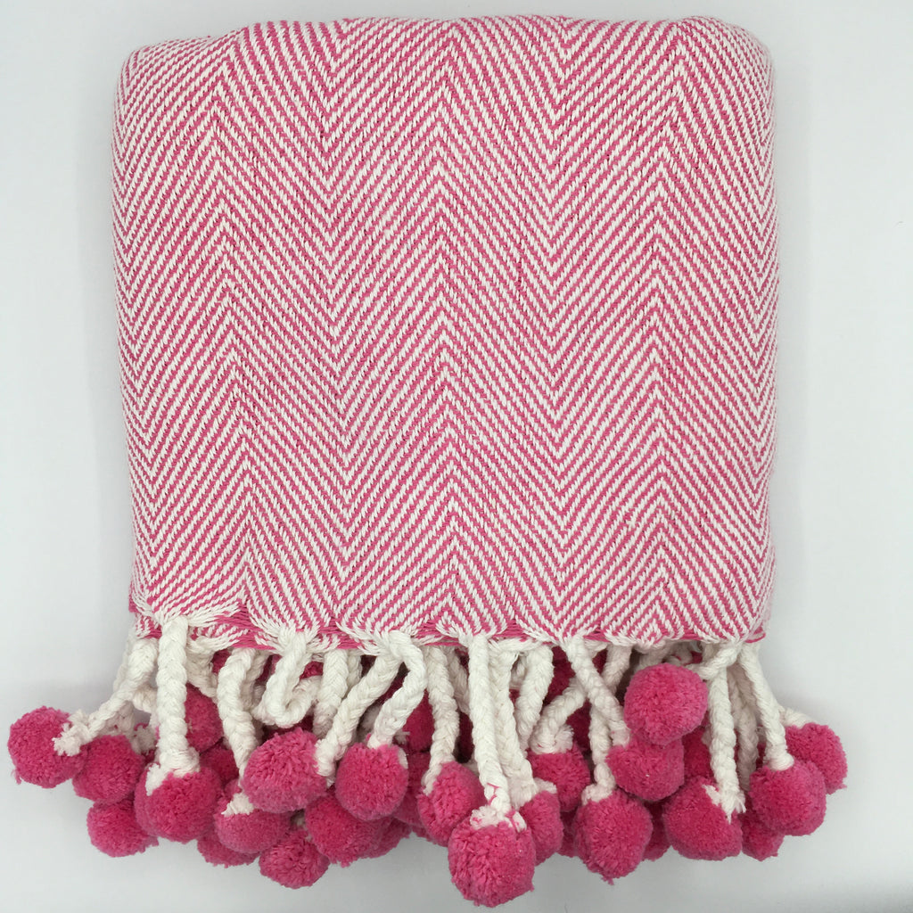 Pom Pom Throw Blanket