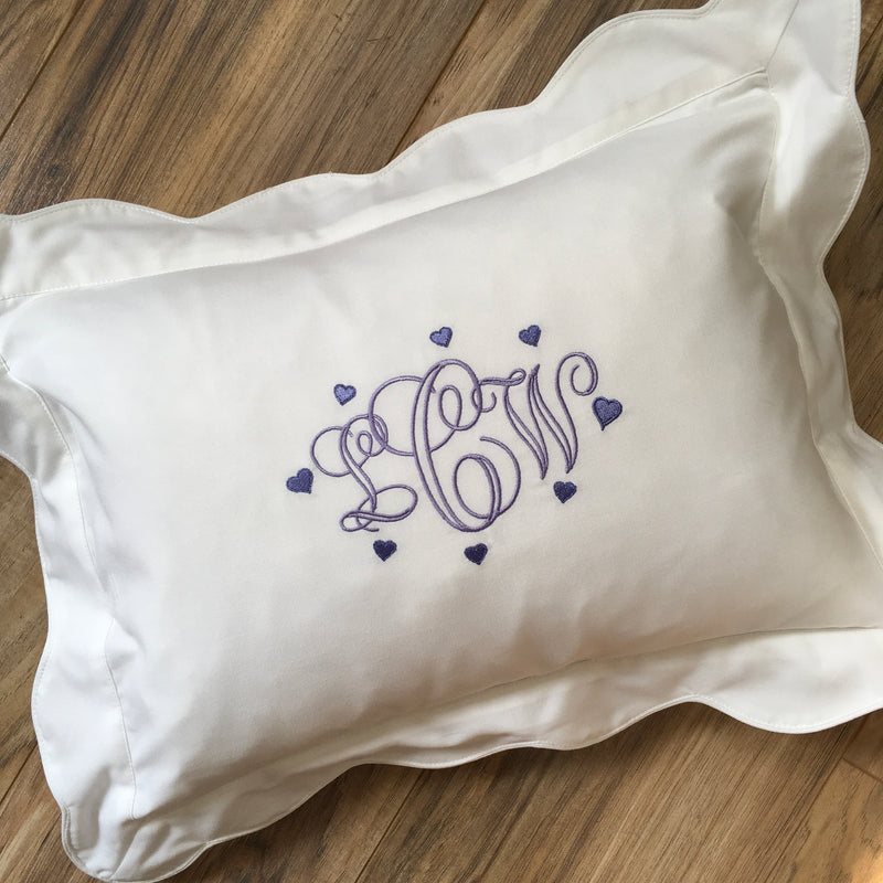 Scallop Edge Boudoir Pillow