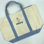 Medium Gingham Boat Tote