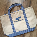 Medium Gingham Boat Tote