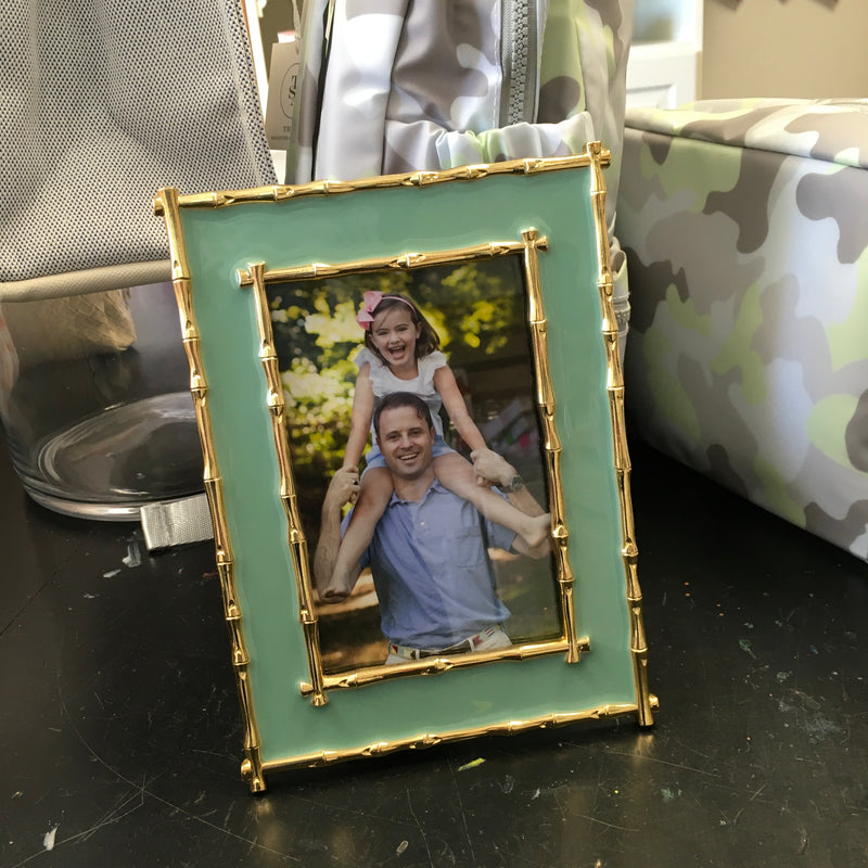 Gold Bamboo Border Photo Frame - Vertical