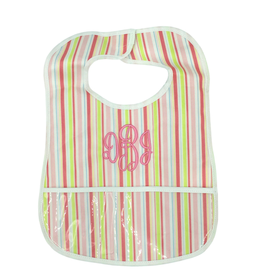 Stripe Bib with Pocket