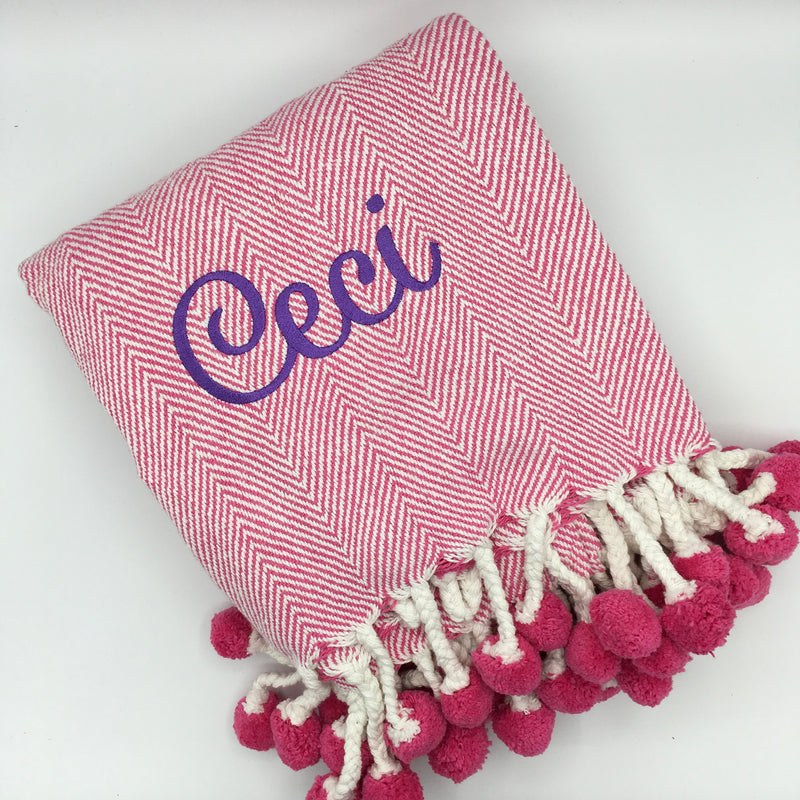 Pom Pom Throw Blanket