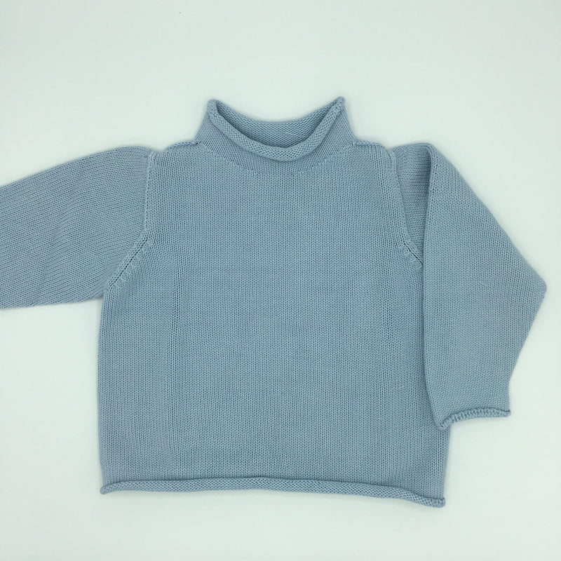 Cotton Rollneck Sweater BLUE