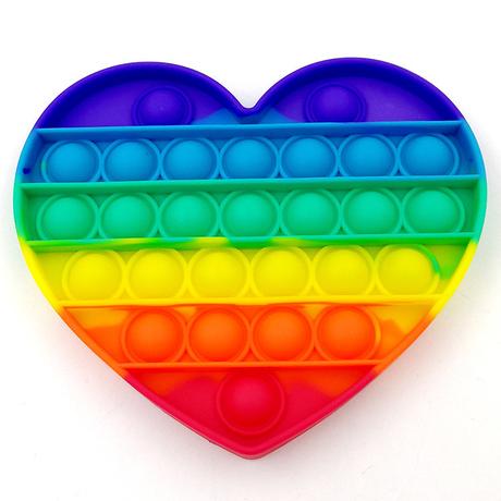 Pop It Fidget Toy Rainbow Heart